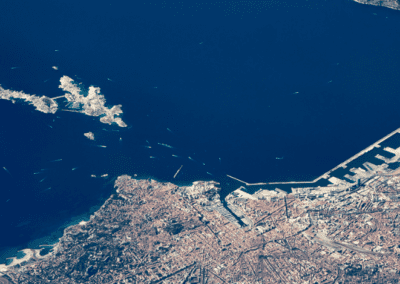 Marseille Overview from 10000m Alt